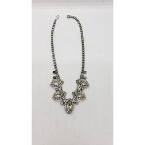Vintage Weiss Rhinestone Necklace Choker Art Deco